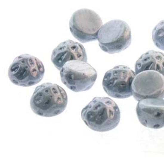 Picture of Baroque 2-Hole Cabochon 7mm Mat Backlit Petroleum x10