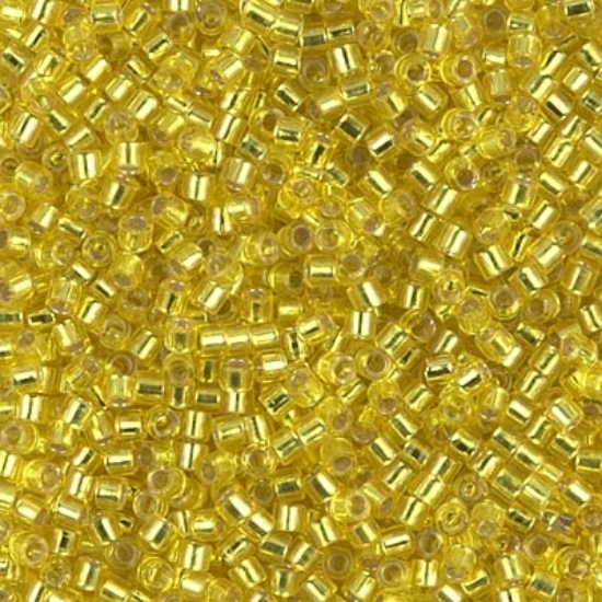 Picture of Miyuki Delica 10/0 DBM145 Silver Lined Yellow x10g