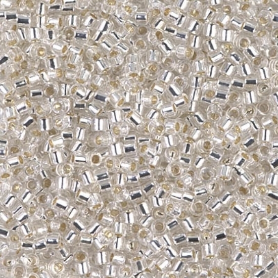 Picture of Miyuki Delica 10/0 DBM41 Silver Lined Crystal x10g