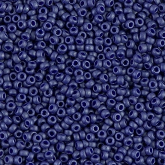 Picture of Miyuki Rocaille 11/0 2075 Mat Opaque Cobalt Luster x10g