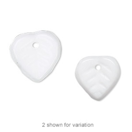 Bild von Preciosa top-drilled Leaf 9x8.5mm Opaque White x20