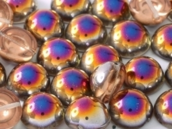 Picture of Dome Bead 14x8mm Crystal Sliperit x5