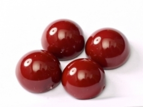 Picture of Dome Bead 14x8mm Cranberry x5
