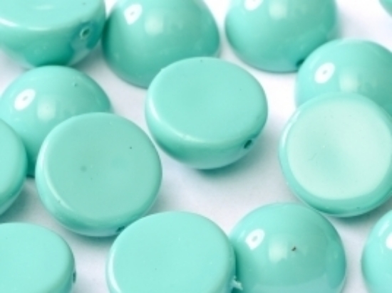 Picture of Dome Bead 14x8mm Turquoise Blue x5