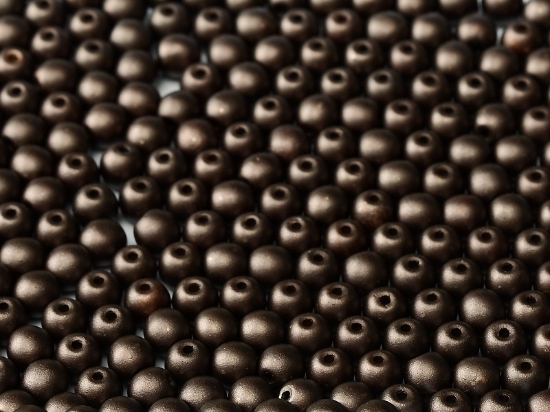 Picture of Round beads 4mm round Pastel Dark Brown x100