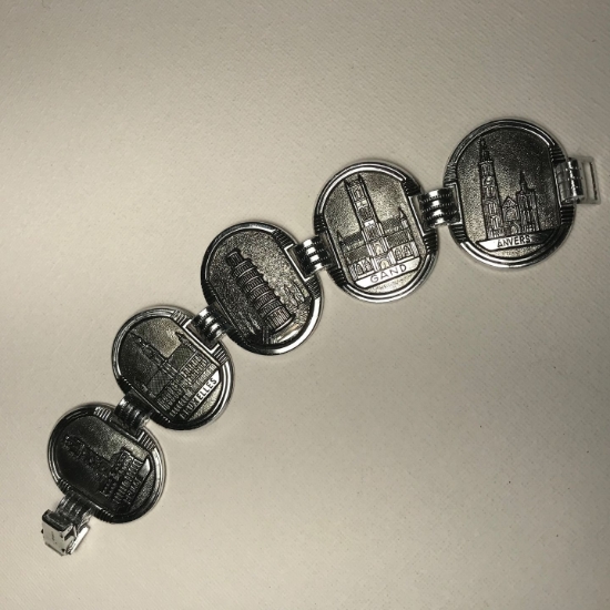 Picture of Vintage Expo 58 Toeristen Armband Rome zilverkleur x1
