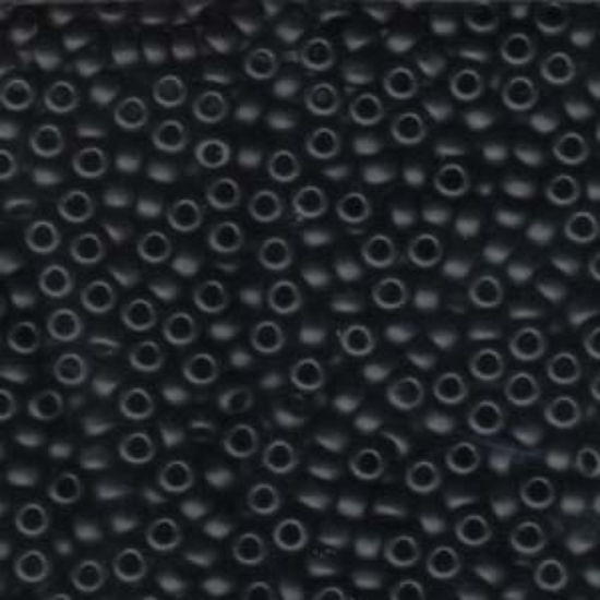 Picture of Miyuki Rocaille 6/0 401F Black Mat x10g