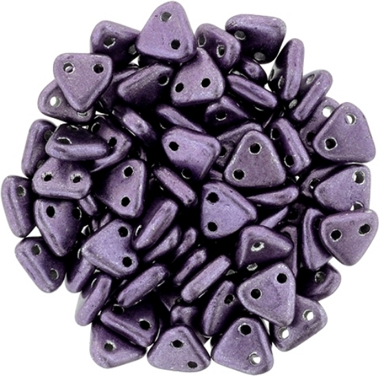 Picture of Czechmates Triangle 2 holes 6 mm Saturated Metallic Tawny Port  x10g