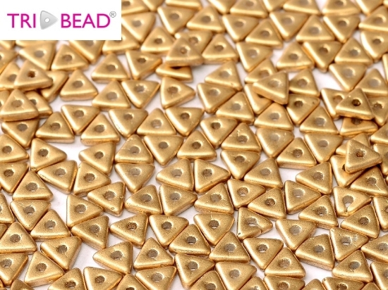 Picture of Tri-bead 4mm Gold Mat x5g