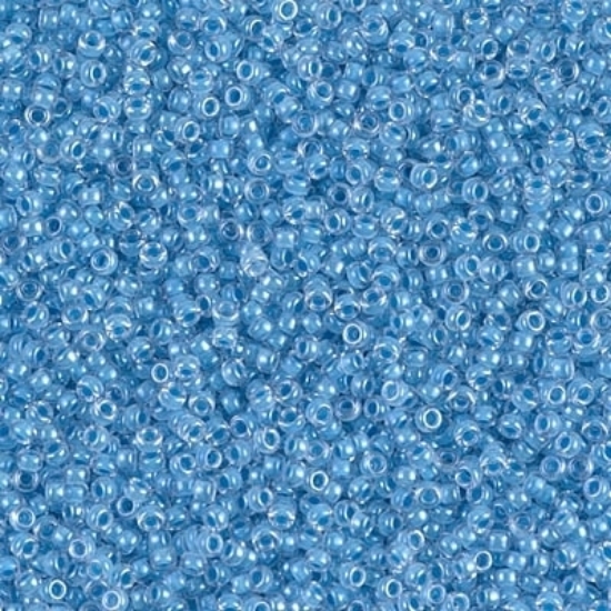 Picture of Miyuki rocaille 11/0 221 Sky Blue Lined Crystal x10g