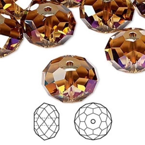 Picture of Swarovski 5040 Briolette Bead 18mm Crystal Astral Copper x1