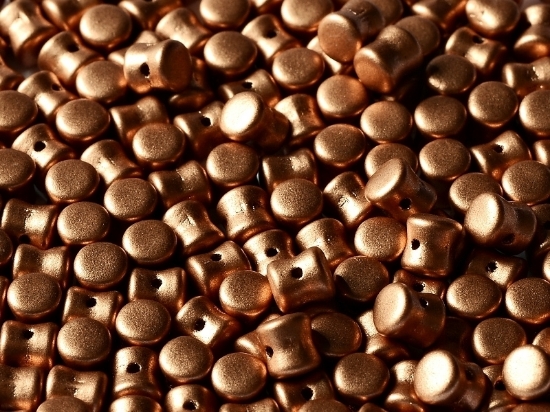 Picture of Diabolo shape beads 4x6mm Vintage Copper x50