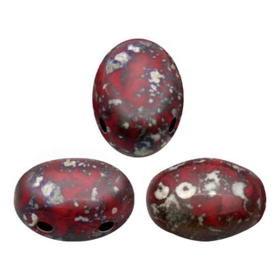 Picture of Samos® par Puca® 7x5mm Opaque Coral Red Picasso x10g