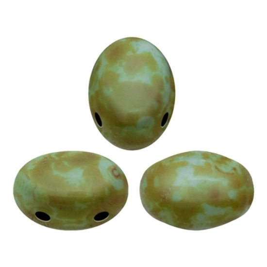 Picture of Samos® par Puca® 7x5mm Opaque Coral Aqua Picasso x10g