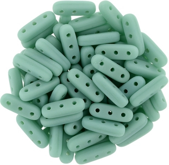 Picture of CzechMates Beam 3x10mm Opaque Turquoise Mat x10g
