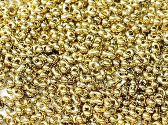 Picture of Peanut beads 2x4mm Jet Amber Full x10g
