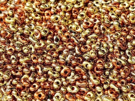Picture of Peanut beads 2x4mm Jet California Gold Rush x5g