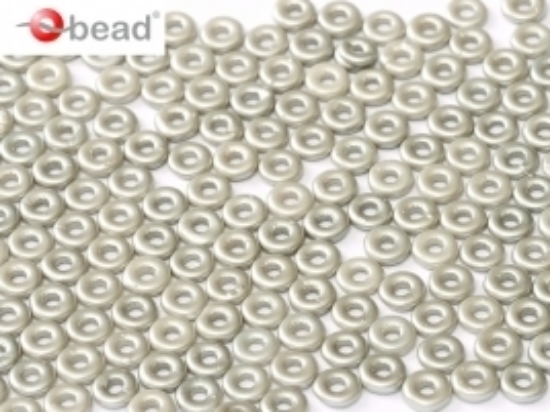 Picture of O Bead 4mm Pastel Light Grey x5g