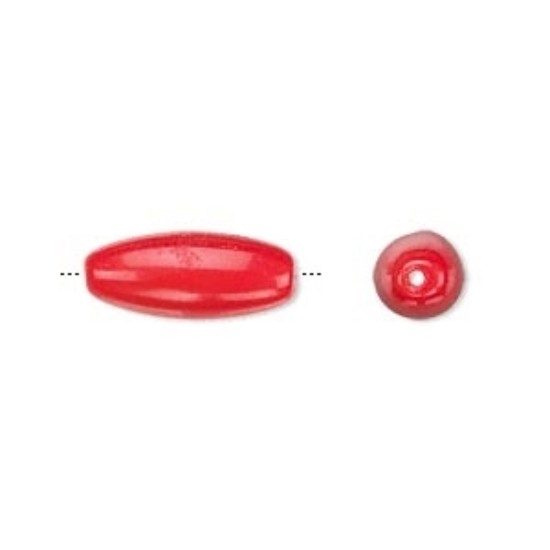 Изображение Preciosa Oval 17x7.5mm Opaque Red Orange x10