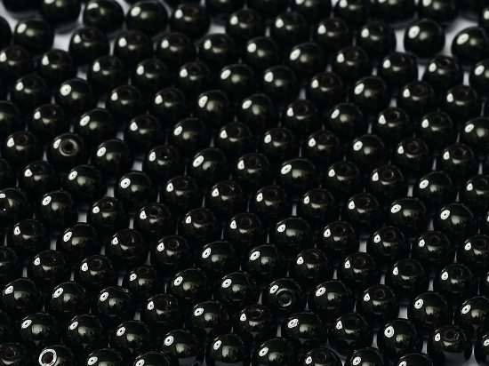 Picture of Round beads 3mm round Jet x100