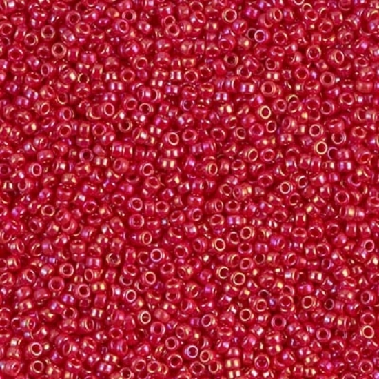 Picture of Miyuki Seed Beads 15/0 476 Opaque Red AB x10g