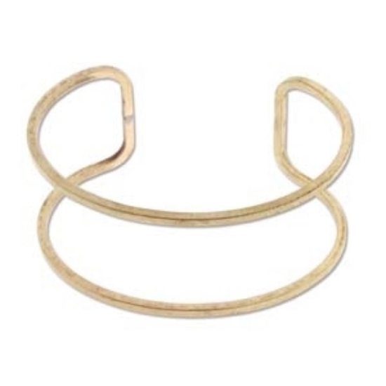 Picture of BeadSmith Open Brass Bracelet Blank Cuff 25mm wide x1