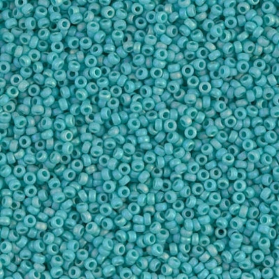 Picture of Miyuki Rocaille 15/0 412FR Mat Opaque Turquoise AB x10g
