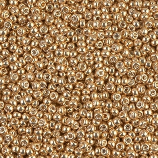 Picture of Miyuki Rocaille 15/0 1052 Galvanized Gold x10g