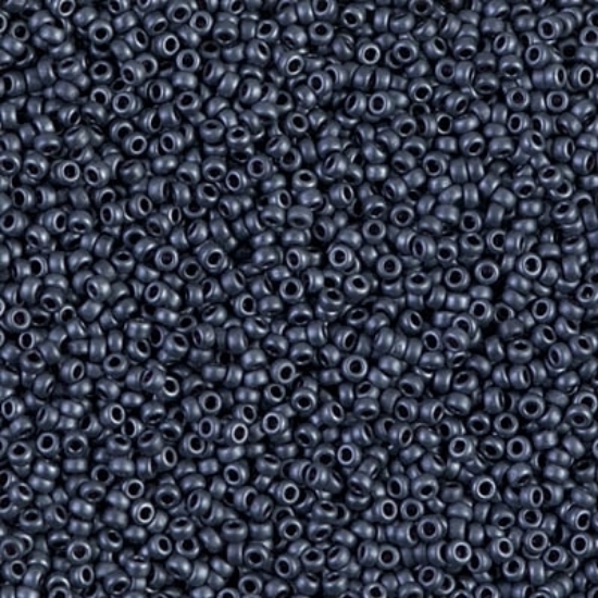 Picture of Miyuki Seed Beads 15/0 2001 Mat Gunmetal x10g