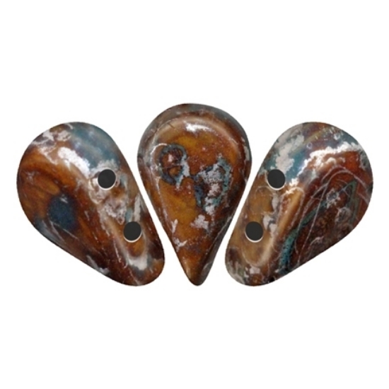 Picture of Amos® by Puca® 5x8 mm Opaque Jonquil Patina Silver x10g