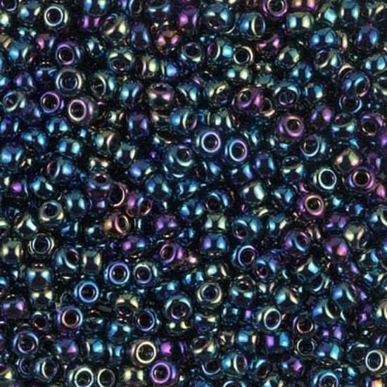 Picture of Miyuki Rocaille 8/0 455 Metallic Variegated Blue Iris x10g