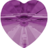 Picture of Swarovski 5742 Heart bead 10mm Amethyst x1