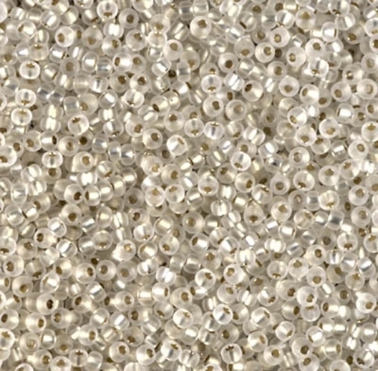 Picture of Miyuki Rocaille 11/0 1901 Semi Mat Silver Lined Crystal x10g