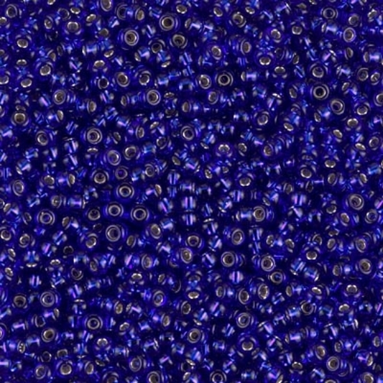Picture of Miyuki Rocaille 15/0 20 Silver Lined Cobalt x10g
