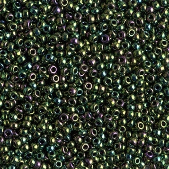 Picture of Miyuki Rocaille 11/0 465 Metallic Dark Green Iris x10g
