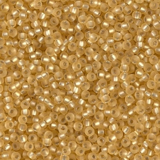 Picture of Miyuki Rocaille 11/0 3F Mat Silver Lined Gold x10g