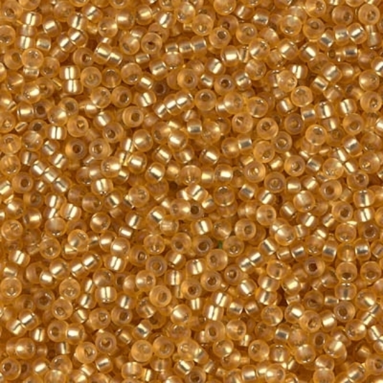 Picture of Miyuki Rocaille 11/0 4F Mat Silver Lined Dark Gold x10g