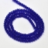 Picture of Faceted Rondelle 3x4mm Transparent Cobalt x37cm