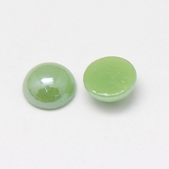 Picture of Pearl Glass Cabochon 14mm Green x10