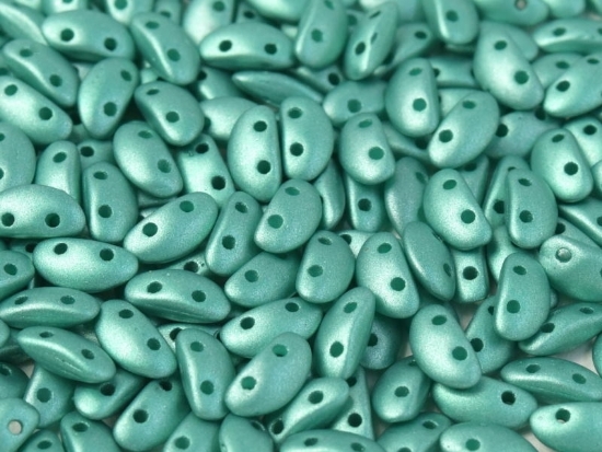 Picture of Mobyduo® 3x8mm Alabaster Metallic Emerald x25