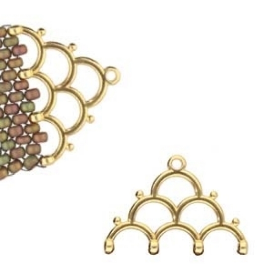 Picture of Cymbal - Lakos IV 8/0 Bead Ending 24k Gold Plated x1