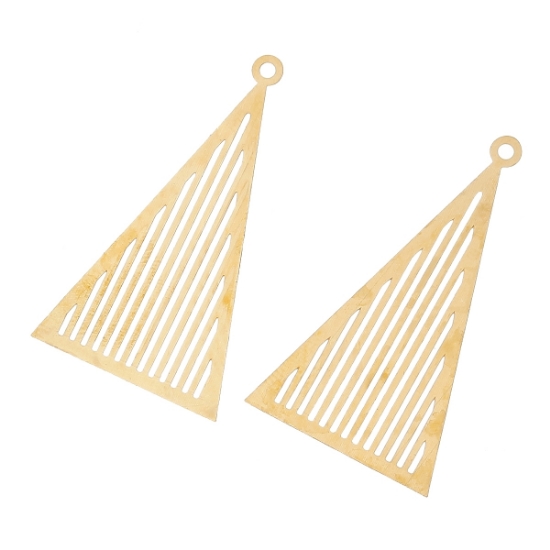 Picture of Triangle 35x20mm brass tone x10