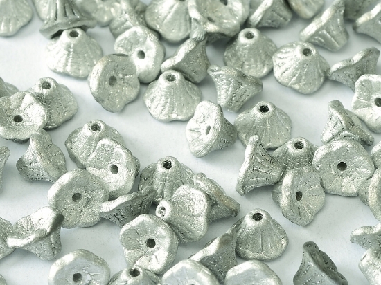 Picture of Flower Cup Beads 7x5mm Crystal Labrador Full Mat x50