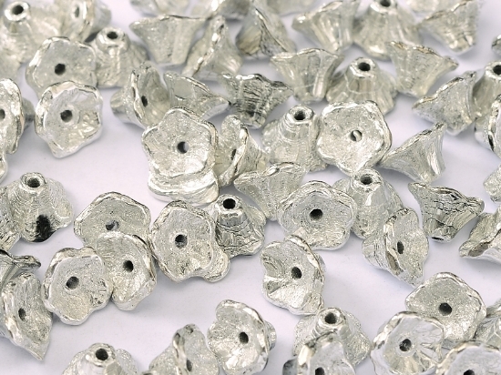Picture of Flower Cup Beads 7x5mm Jet Labrador Full x50