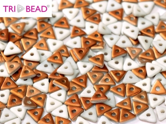 Picture of Tri-bead 4mm Chalk White Sunset Mat x5g