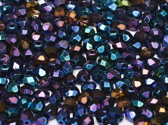 Picture of Fire-Polished 4mm Jet Blue Iris x100