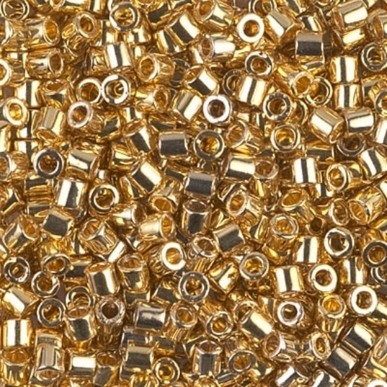 Picture of Miyuki Delica 8/0 DBL31 Bright Gold 24kt Plated x5g