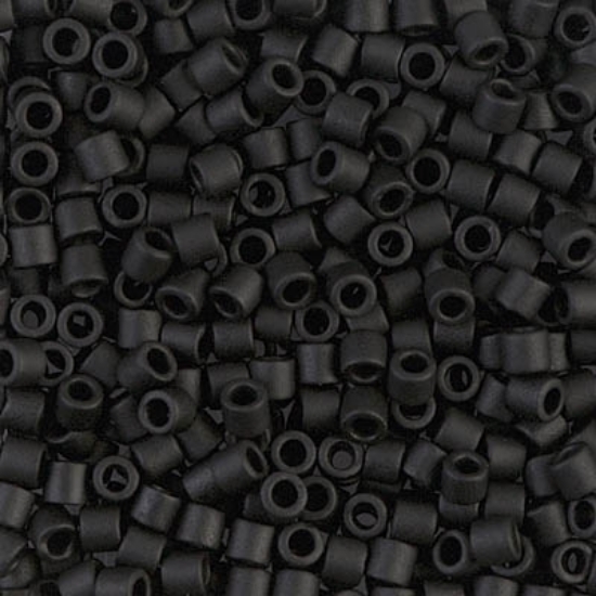Picture of Miyuki Delica 8/0 DBL310 Black Mat x10g