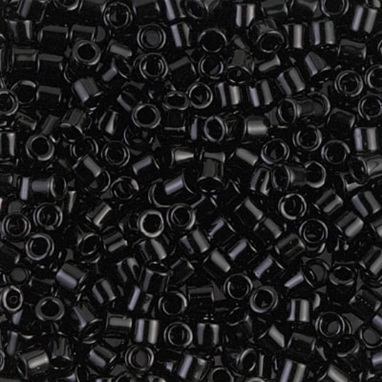 Picture of Miyuki Delica 8/0 DBL10 Black x10g