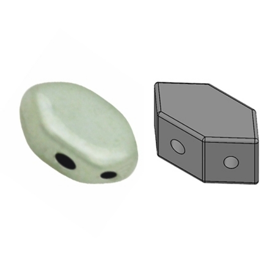Picture of Paros® par Puca® 7x4 mm Opaque Light Green Ceramic Look x10g